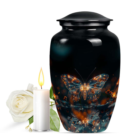 Glowing Butterfly Funeral Urn for Human Ashes - Cremation Urn For Adults