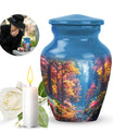 Beautiful Forest Cremation Urn - Large Decorative Urn For Human Ashes