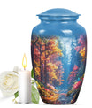 Beautiful Forest Cremation Urn - Large Decorative Urn For Human Ashes