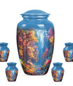 Beautiful Forest Cremation Urn - Large Decorative Urn For Human Ashes