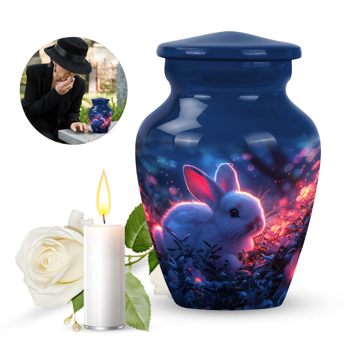 Personalized Pet Cremation Urn for Pet Ashes - 10-inch, 200 cu in - Yatskia