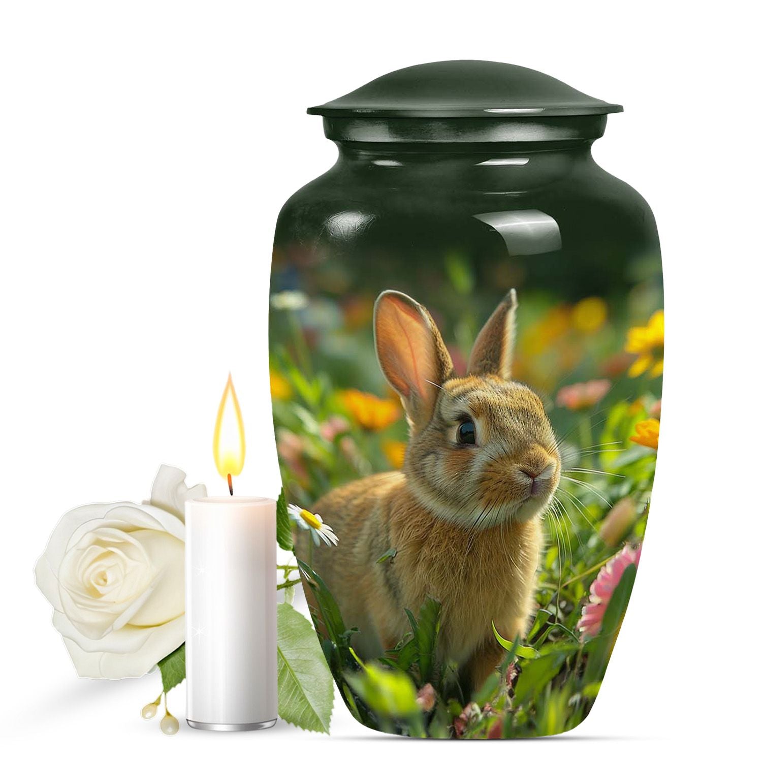 Springtime Bunny - Rabbit Urn Large Funeral, Memorial Urn For Ashes ...