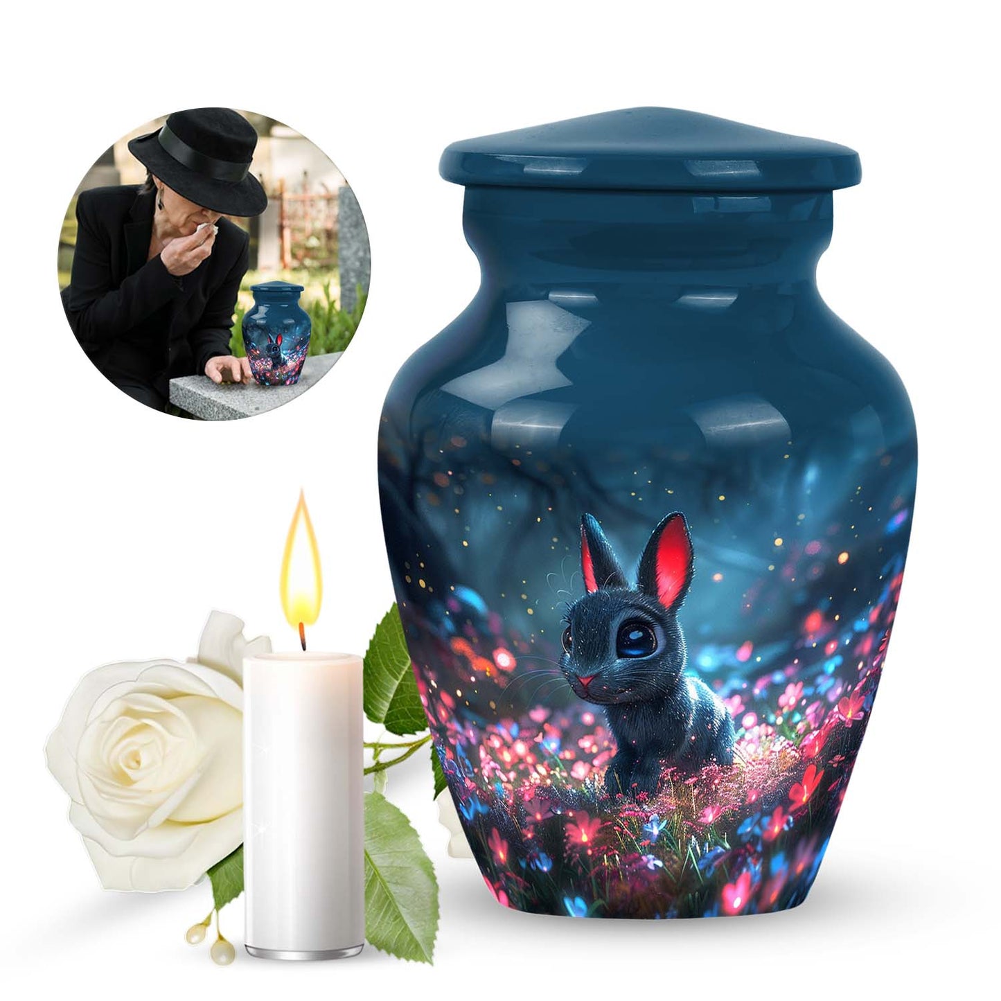 Personalized Pet Cremation Urn for Pet Ashes - 10-inch, 200 cu in - Yatskia