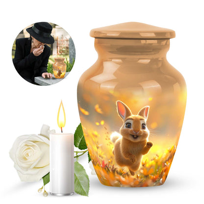 Personalized Rabbit Cremation Urn for Pet Ashes - 10-inch, 200 cu in - Yatskia