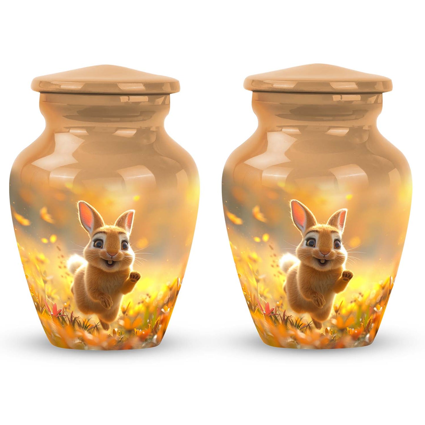 Personalized Rabbit Cremation Urn for Pet Ashes - 10-inch, 200 cu in - Yatskia