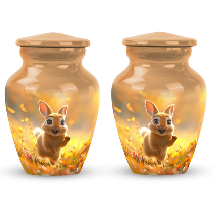 Personalized Rabbit Cremation Urn for Pet Ashes - 10-inch, 200 cu in - Yatskia