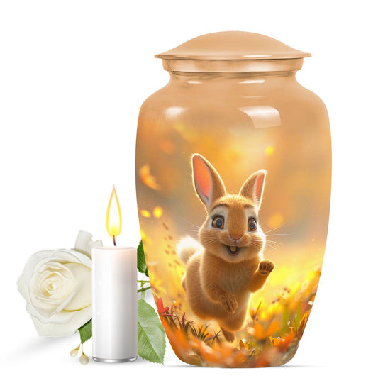 Golden Bunny Cremation Urns For Human Ashes For Mom and Dad