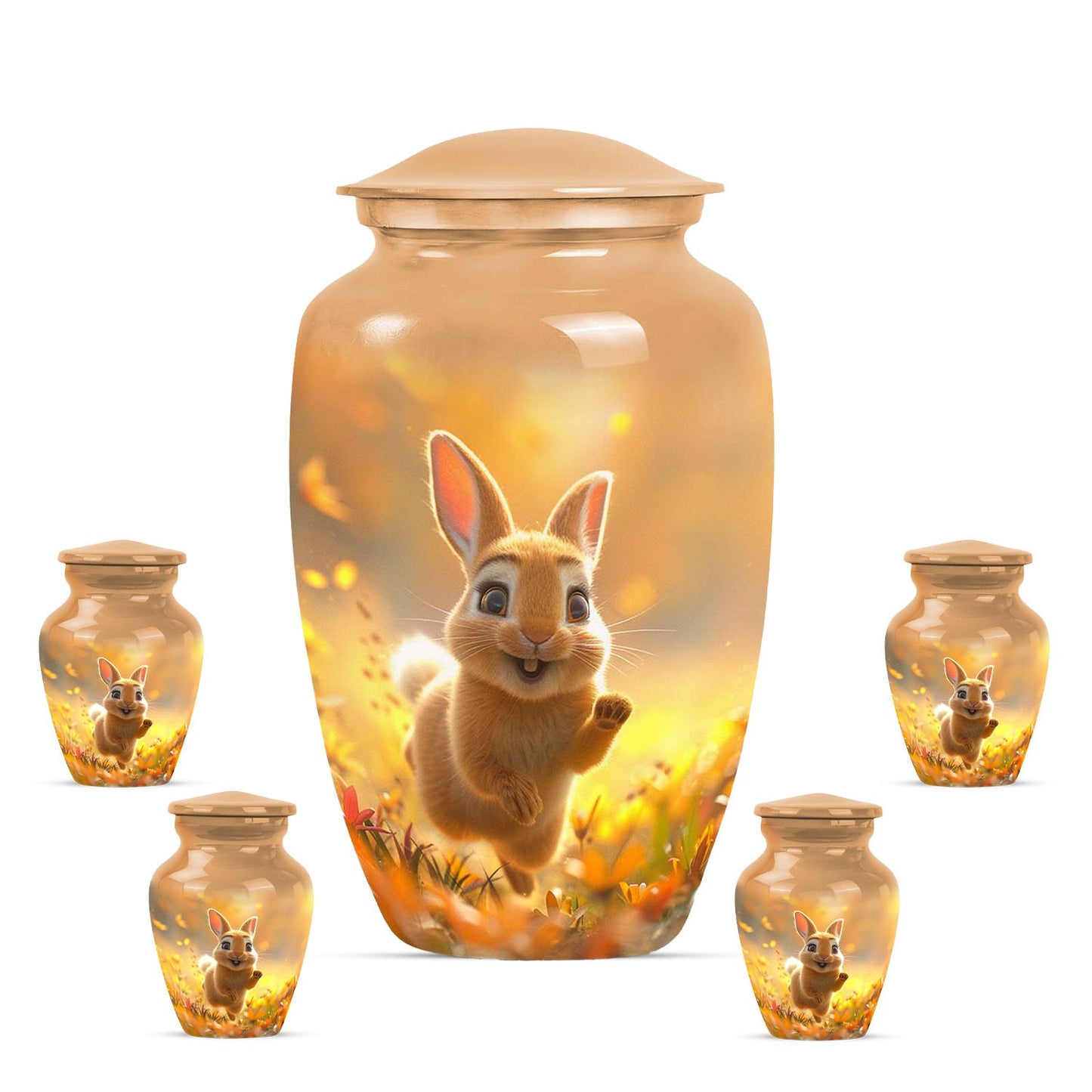 Personalized Rabbit Cremation Urn for Pet Ashes - 10-inch, 200 cu in - Yatskia