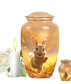 Golden Bunny Cremation Urns For Human Ashes For Mom and Dad