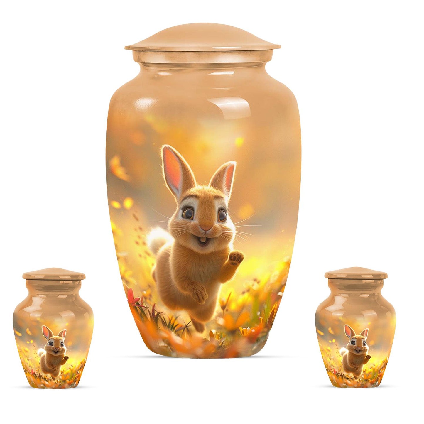 Personalized Rabbit Cremation Urn for Pet Ashes - 10-inch, 200 cu in - Yatskia