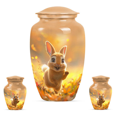 Personalized Rabbit Cremation Urn for Pet Ashes - 10-inch, 200 cu in - Yatskia
