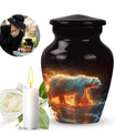 Fierce Polar Bear Urn - Bear Funeral Large Cremation Urns For Ashes