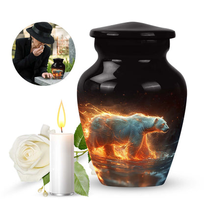 Personalized Bear Cremation Urn for Human Ashes - 10-inch, 200 cu in - Yatskia