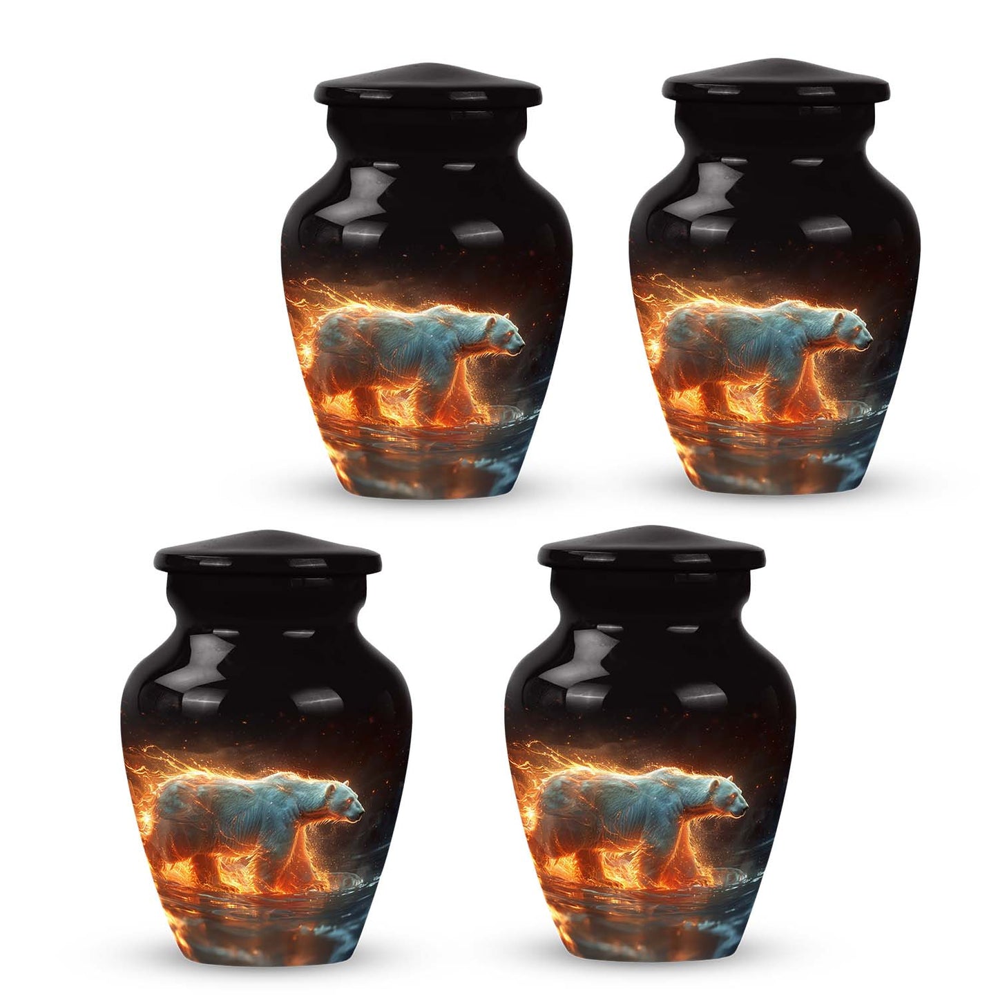 Personalized Bear Cremation Urn for Human Ashes - 10-inch, 200 cu in - Yatskia
