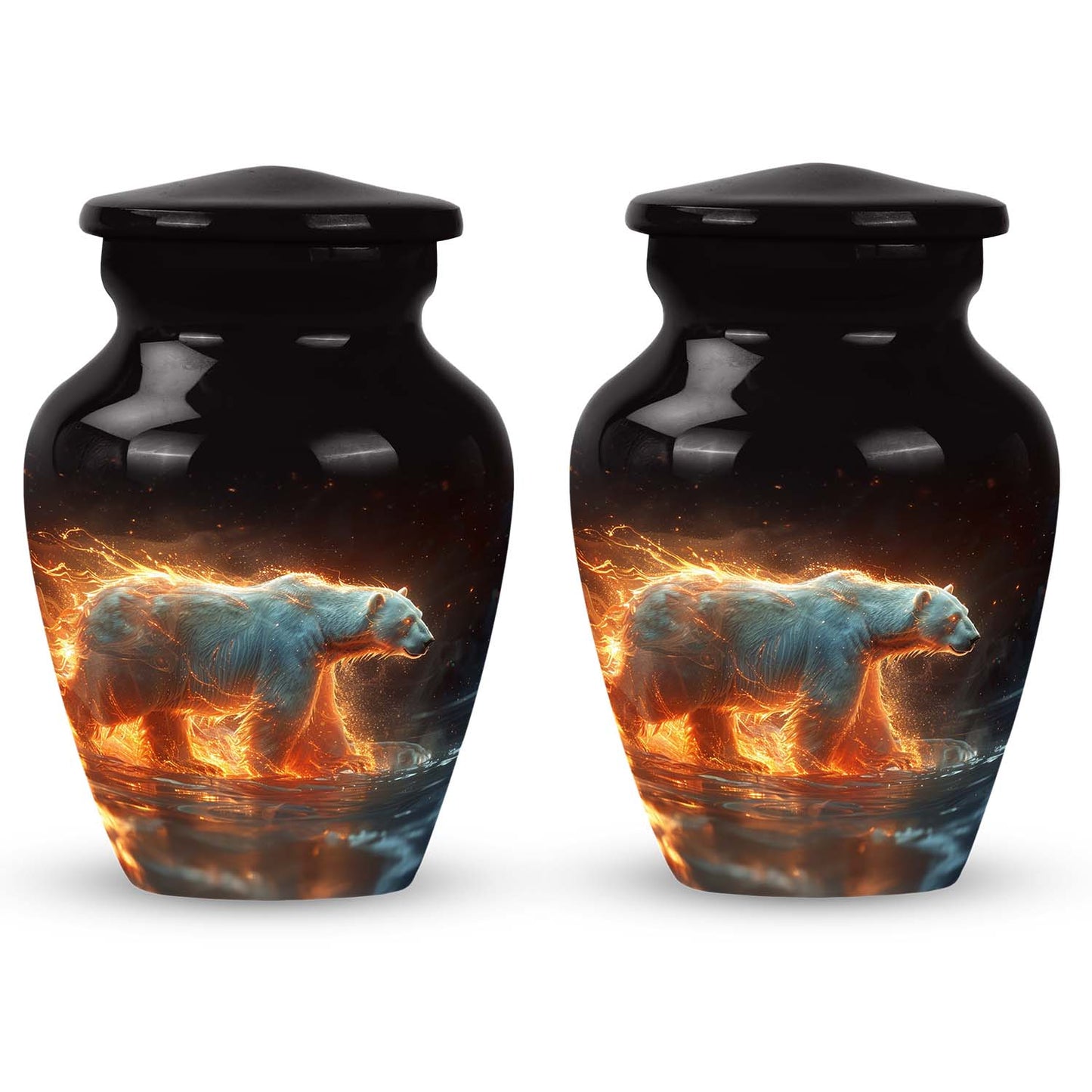 Personalized Bear Cremation Urn for Human Ashes - 10-inch, 200 cu in - Yatskia