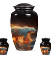 Fierce Polar Bear Urn - Bear Funeral Large Cremation Urns For Ashes