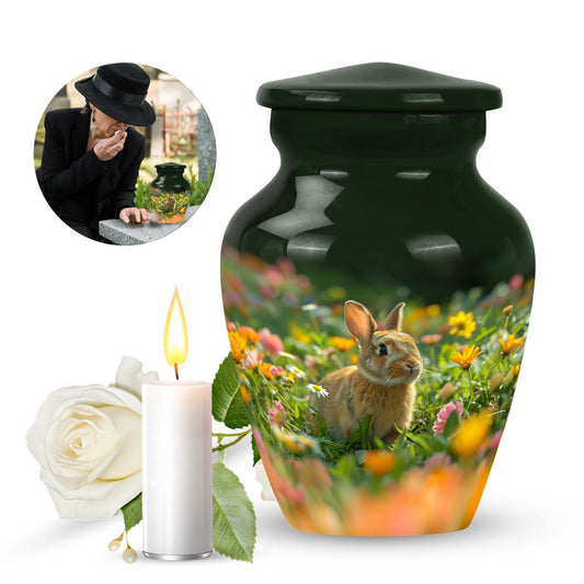 Personalized Rabbit Cremation Urn for Pet Ashes - 10-inch, 200 cu in - Yatskia