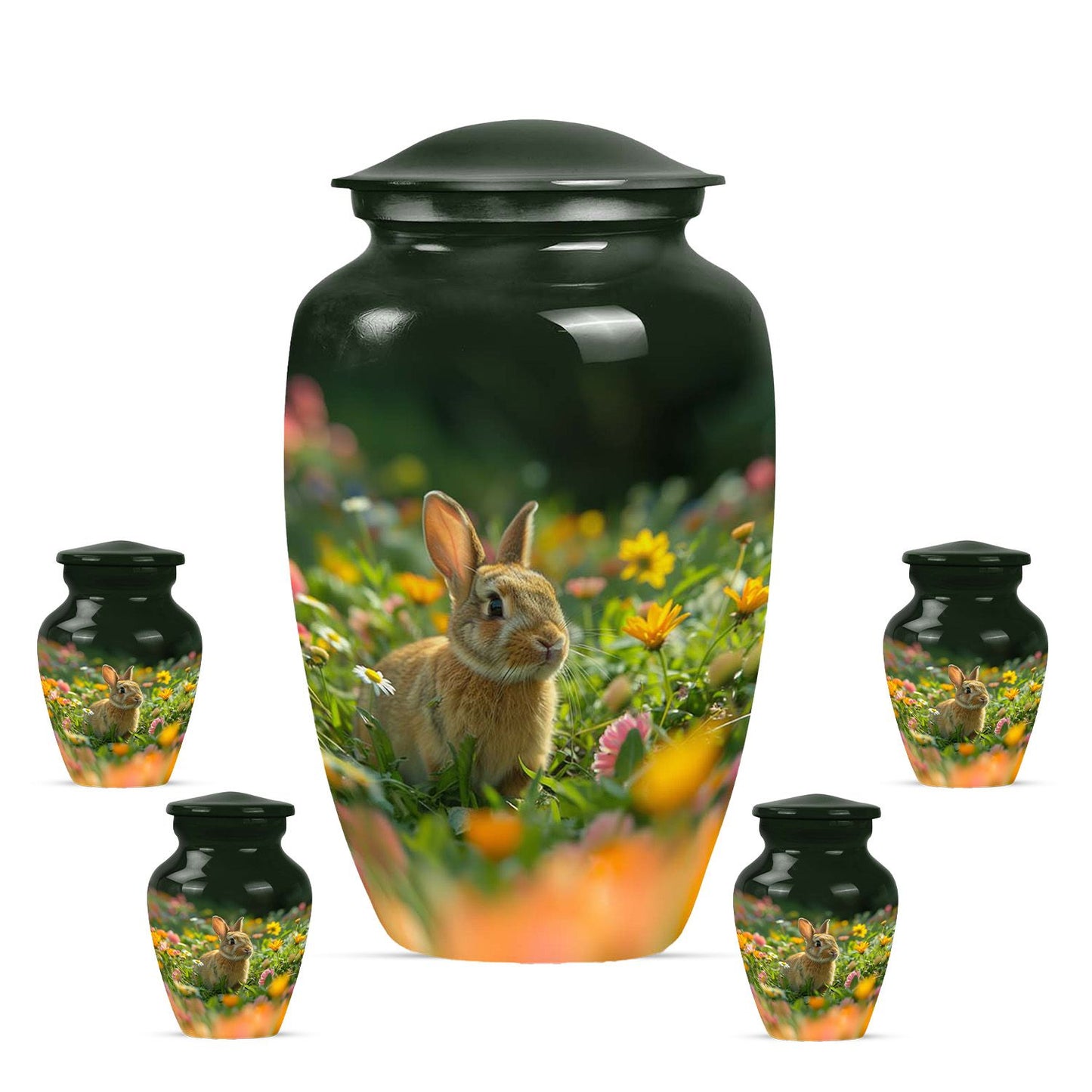 Personalized Rabbit Cremation Urn for Pet Ashes - 10-inch, 200 cu in - Yatskia