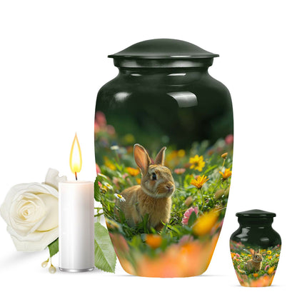 Personalized Rabbit Cremation Urn for Pet Ashes - 10-inch, 200 cu in - Yatskia