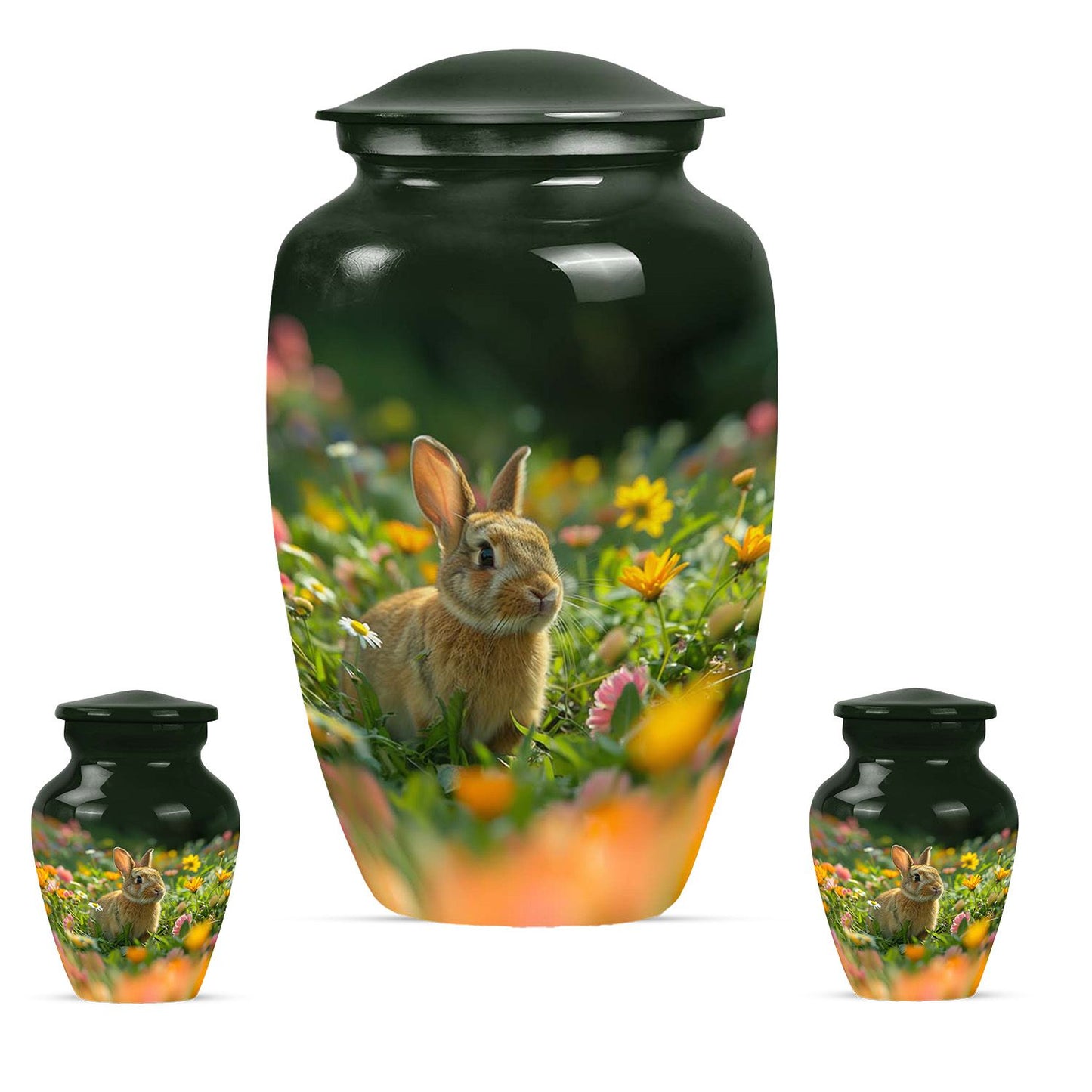 Personalized Rabbit Cremation Urn for Pet Ashes - 10-inch, 200 cu in - Yatskia