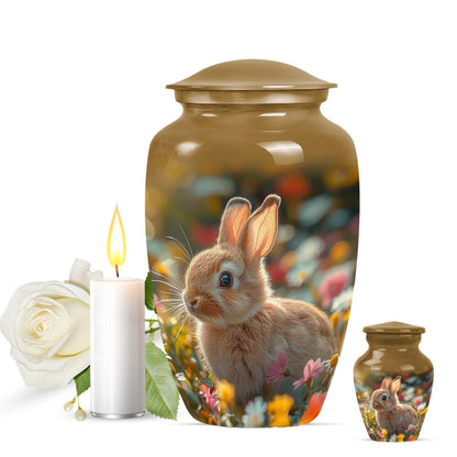 Personalized Rabbit Cremation Urn for Pet Ashes - 10-inch, 200 cu in - Yatskia