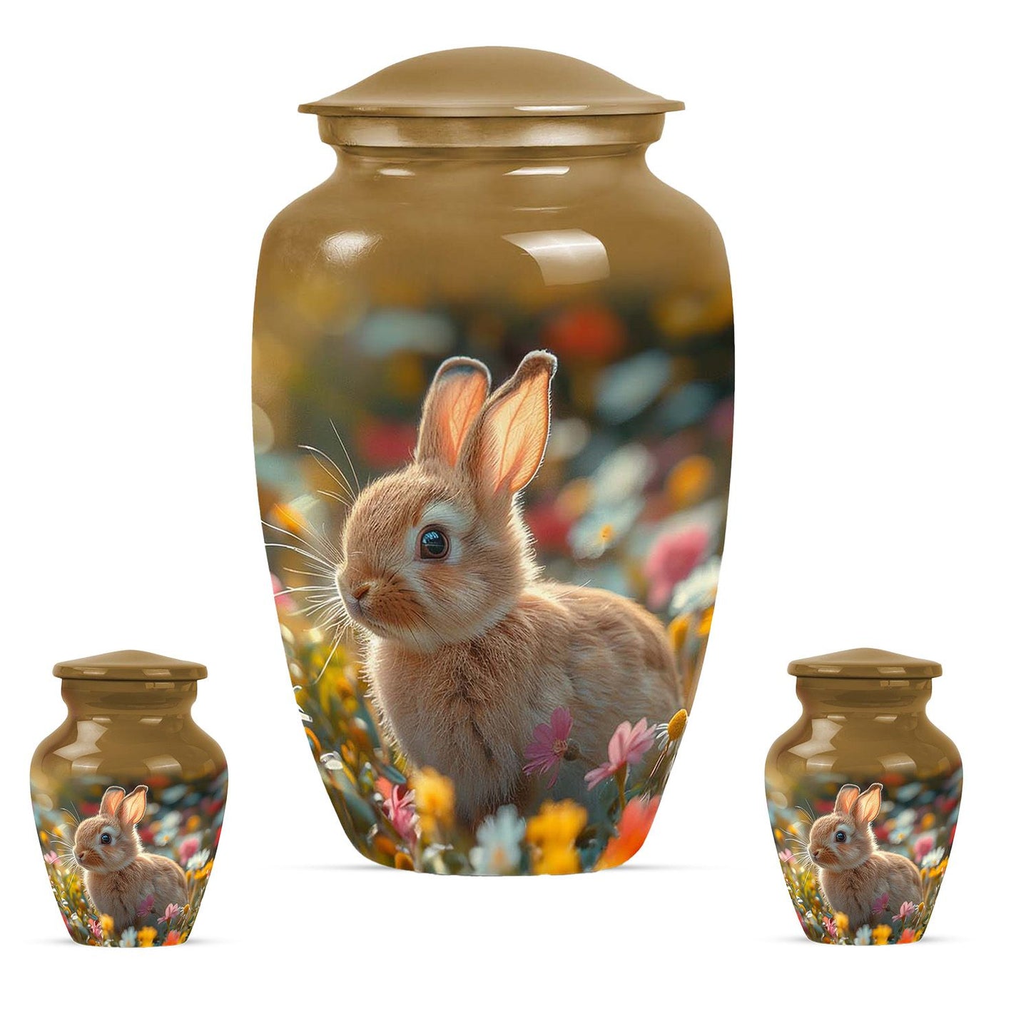 Personalized Rabbit Cremation Urn for Pet Ashes - 10-inch, 200 cu in - Yatskia