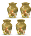 Golden Bunny Memorial Urn For Ashes - Rabbit Urns Funeral Large Urns