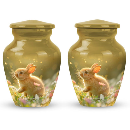 Personalized Rabbit Memorial Urn for Pet Ashes - 10-inch, 200 cu in - Yatskia