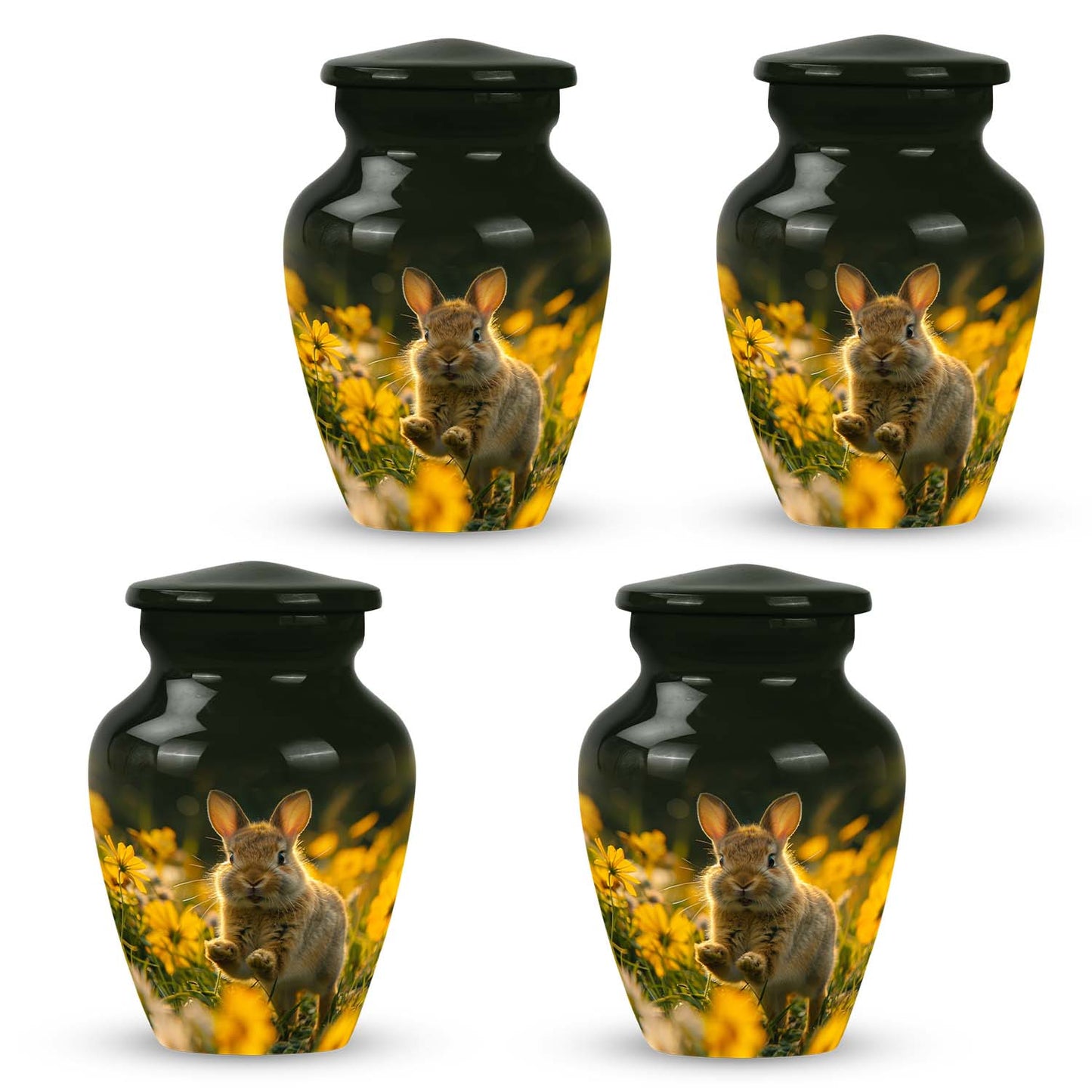 Personalized Rabbit Cremation Urn for Pet Ashes - 10-inch, 200 cu in - Yatskia