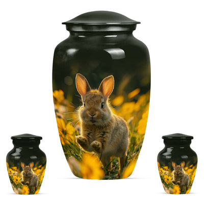 Personalized Rabbit Cremation Urn for Pet Ashes - 10-inch, 200 cu in - Yatskia
