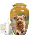 terrier Frolic Dog Memorial Urn - Dog Urns Funeral Large Cremation Urns