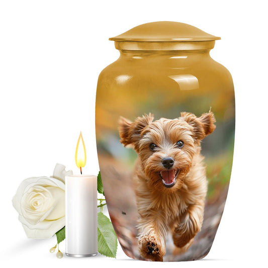 terrier Frolic Dog Memorial Urn - Dog Urns Funeral Large Cremation Urns