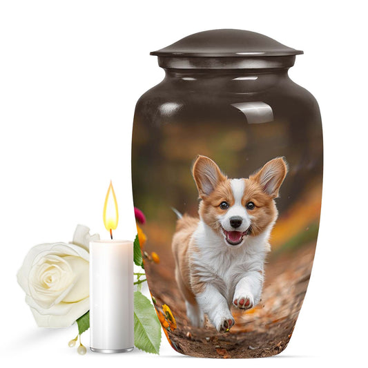 Corgi Puppy Cremation Urn For Ashes - Unique Pet Urns For Dogs