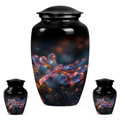 Personalized Dragonfly Cremation Urn for Human Ashes - 10-inch, 200 cu in - Yatskia