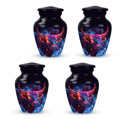 Personalized Bull Cremation Urn for Men - 10-inch, 200 cu in - Yatskia