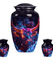 Mystical Horns Bull Funeral Urn For Men - Magical Bull Urns For Ashes