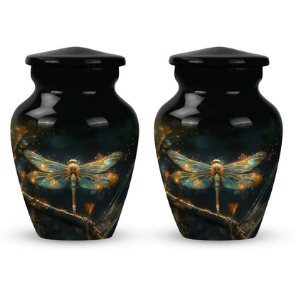 Personalized Dragonfly Keepsake Urn for Women - 10-inch, 200 cu in - Yatskia