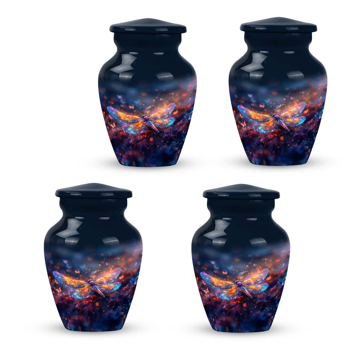 Personalized Dragonfly Cremation Urn for Human Ashes - 10-inch, 200 cu in - Yatskia