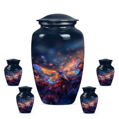 Personalized Dragonfly Cremation Urn for Human Ashes - 10-inch, 200 cu in - Yatskia