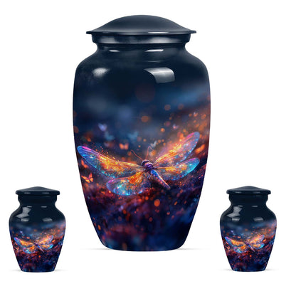 Personalized Dragonfly Cremation Urn for Human Ashes - 10-inch, 200 cu in - Yatskia