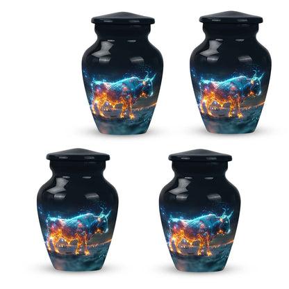 Personalized Bull Memorial Urn for Men & Women - 10-inch, 200 cu in - Yatskia