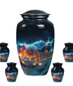 Stellar Taurus Glowing Urn - Bull Urn Memorial For Men & Women