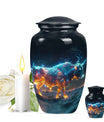 Stellar Taurus Glowing Urn - Bull Urn Memorial For Men & Women