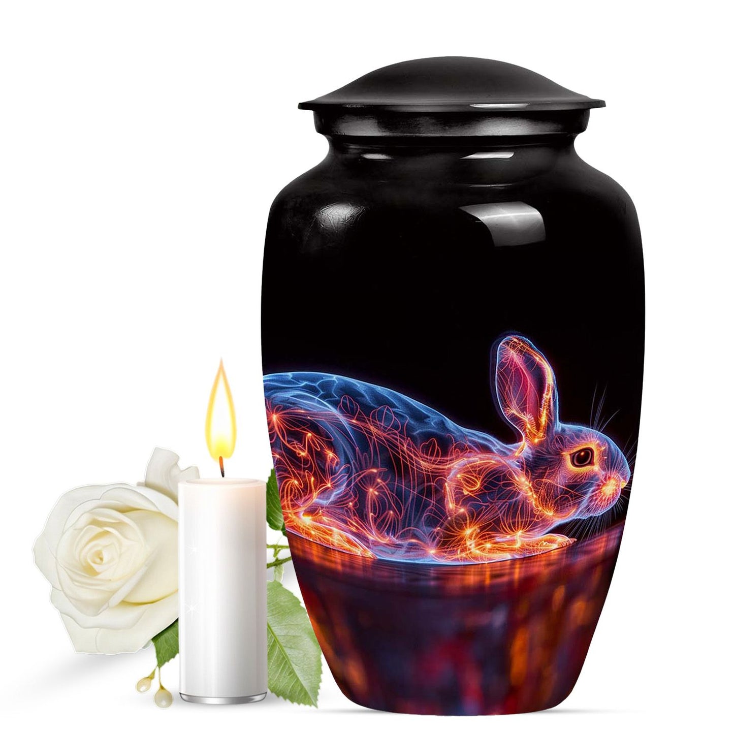 Personalized Rabbit Cremation Urn for Pet Ashes - 10-inch, 200 cu in - Yatskia