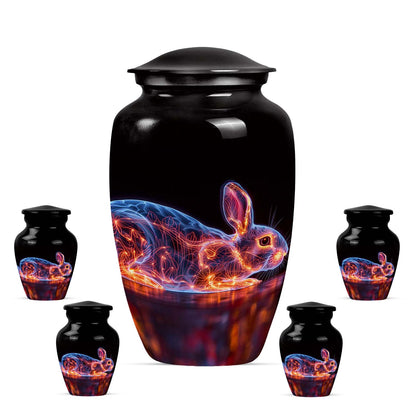 Personalized Rabbit Cremation Urn for Pet Ashes - 10-inch, 200 cu in - Yatskia