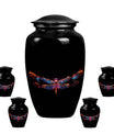 Nebula Dragonfly Urns for Ashes - Black Cremation Urns For Women