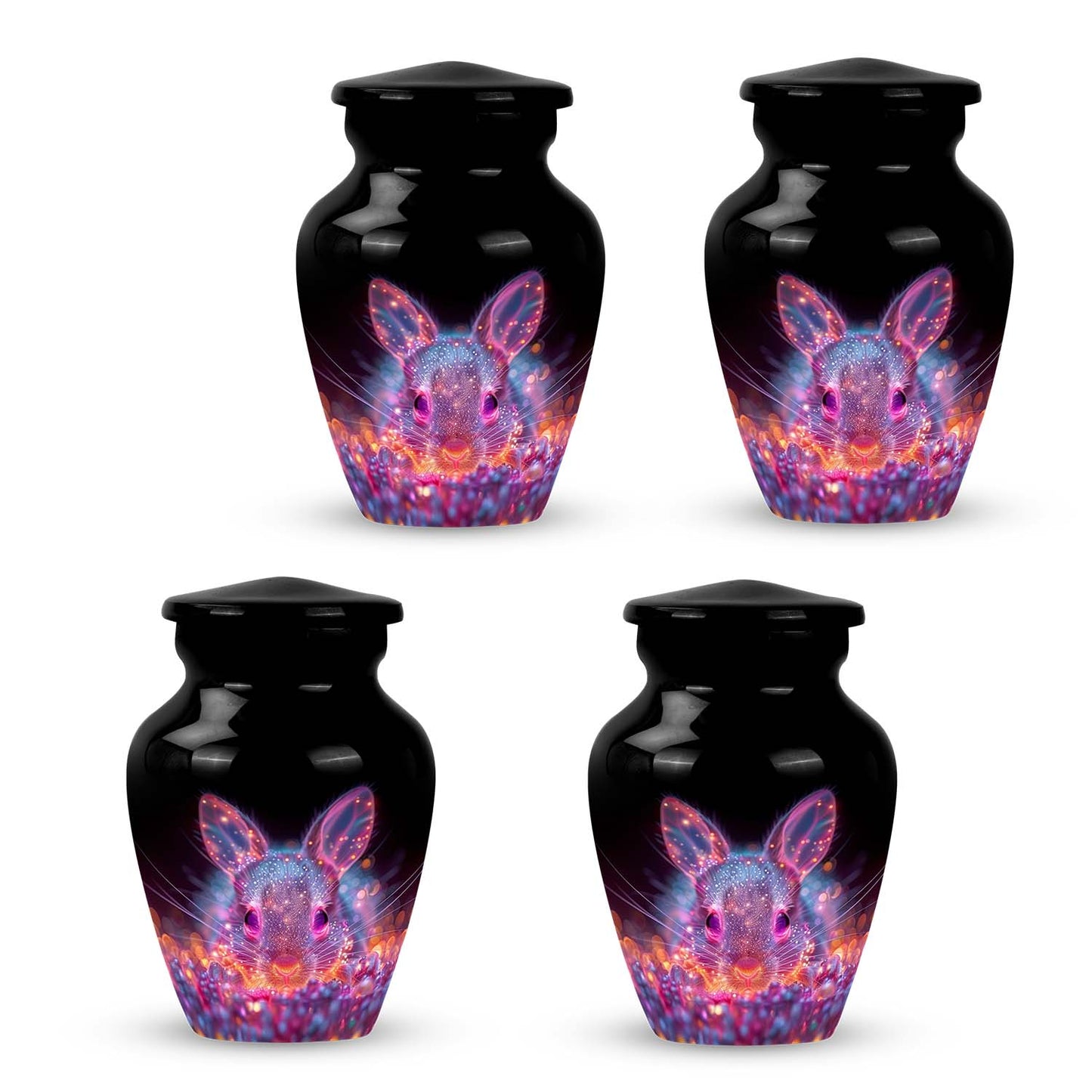 Pink Personalized Rabbit Cremation Urn for Pet Ashes - 10-inch, 200 cu in - Yatskia