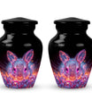Ethereal Glowing Rabbit Memorial Urn - Pink Bunny Cremation Urn for Ashes