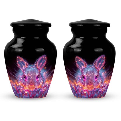 Pink Personalized Rabbit Cremation Urn for Pet Ashes - 10-inch, 200 cu in - Yatskia