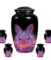 Ethereal Glowing Rabbit Memorial Urn - Pink Bunny Cremation Urn for Ashes